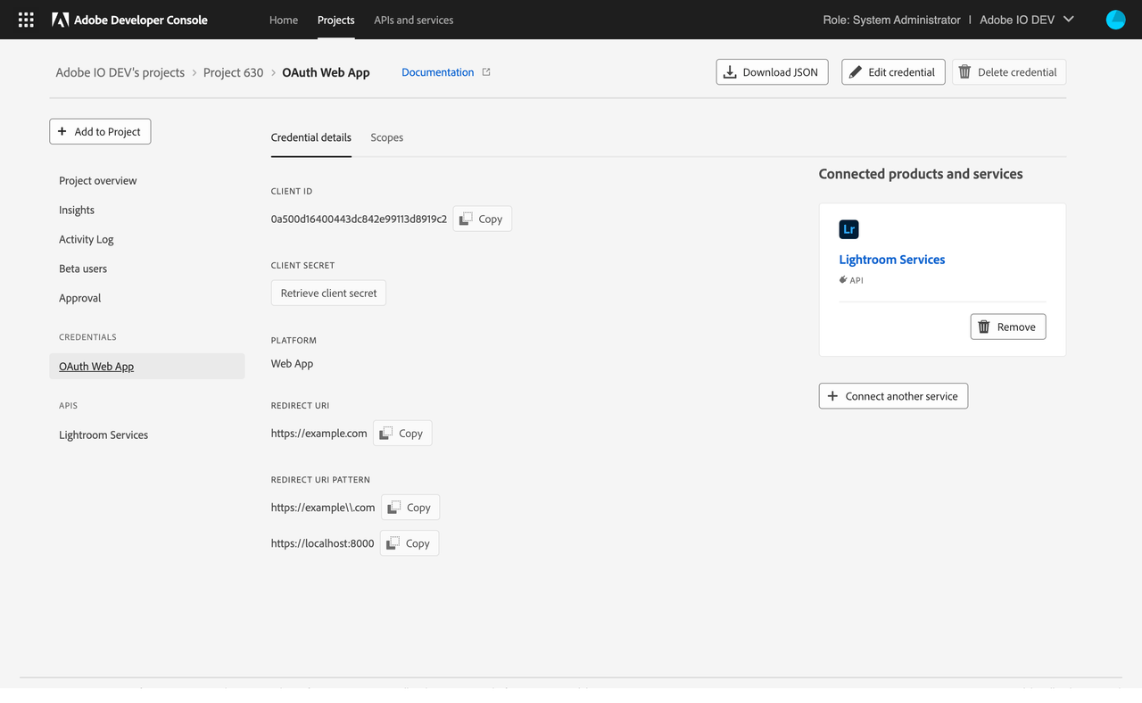 services api oauth user auth credential overview